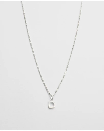 Kirstin Ash - D Outline Initial Necklace