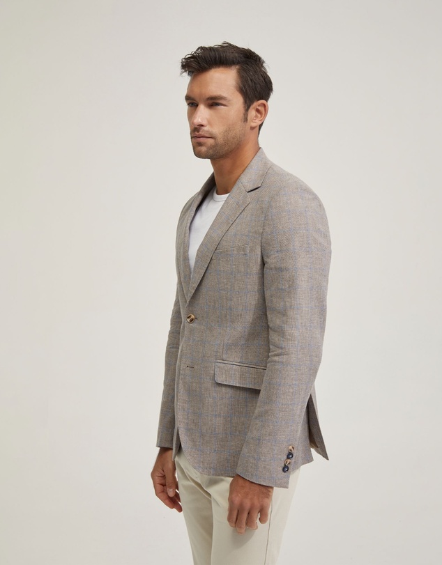 Oxford - Blake Linen Blend Check Blazer