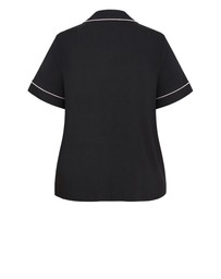 City Chic - Plus size Signature Pyjama Shirt - black