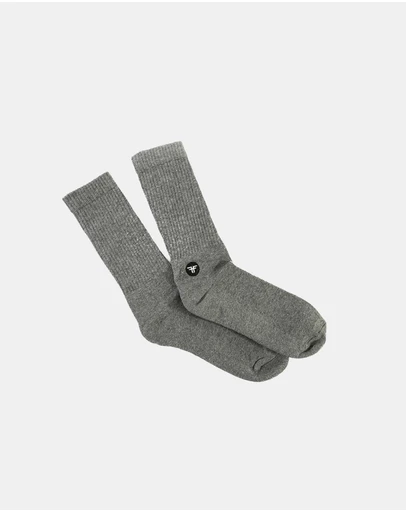 Fallen Footwear - Fallen Footwear Patch Padded Heel and Toe Anti Slip Sock - Heather Gray