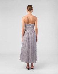 MVN - Stripe Strapless Dress