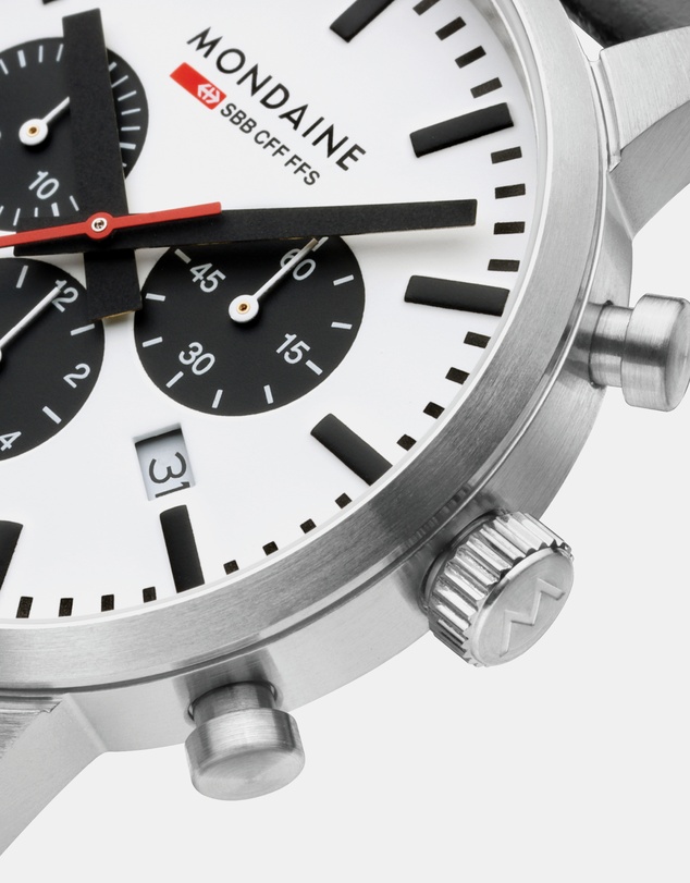Mondaine - Mondaine Official Swiss Railways Neo Chronograph Watch 41mm
