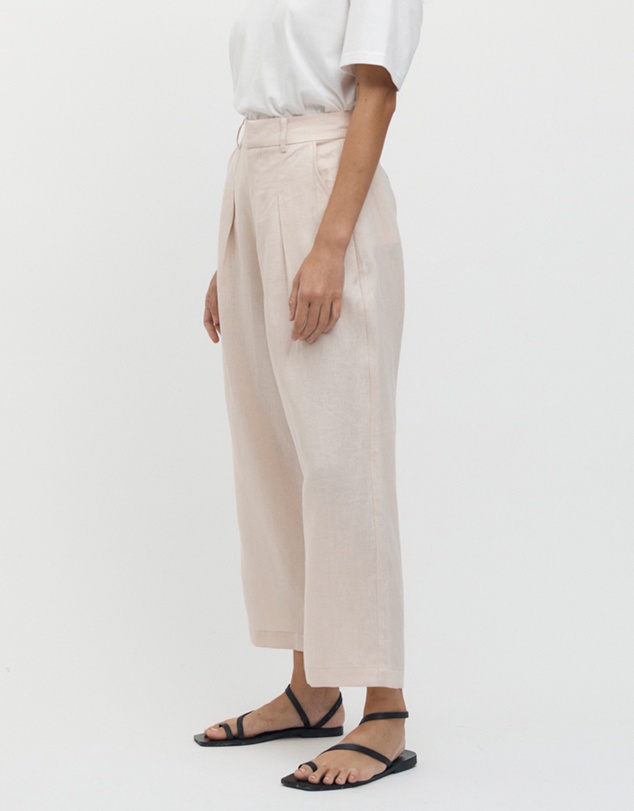 FRIEND of AUDREY - Émilion 7/8 Linen Trouser
