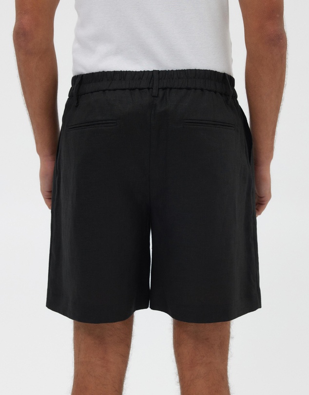 AERE - Seaside Pleated Linen Shorts