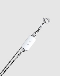 Kuzzoi - ICONIC EXCLUSIVE - Necklace Men Layer Figaro Venetian in 925 Sterling Silver Oxidised