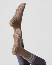 High Heel Jungle - Varsity Premium Cotton Pilates Yoga Grip Socks - 3 Pack