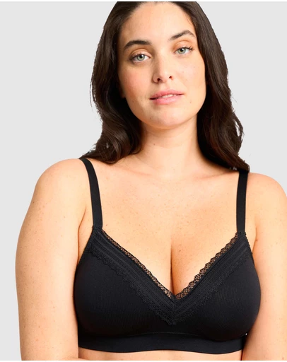 Sans Complexe - Agathe Comfortable Padded Wirefree Bra with Lace