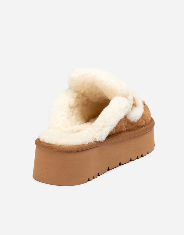 Ozwear Connection Uggs - Ugg Violet Matelasse Shearling Platform Slipper