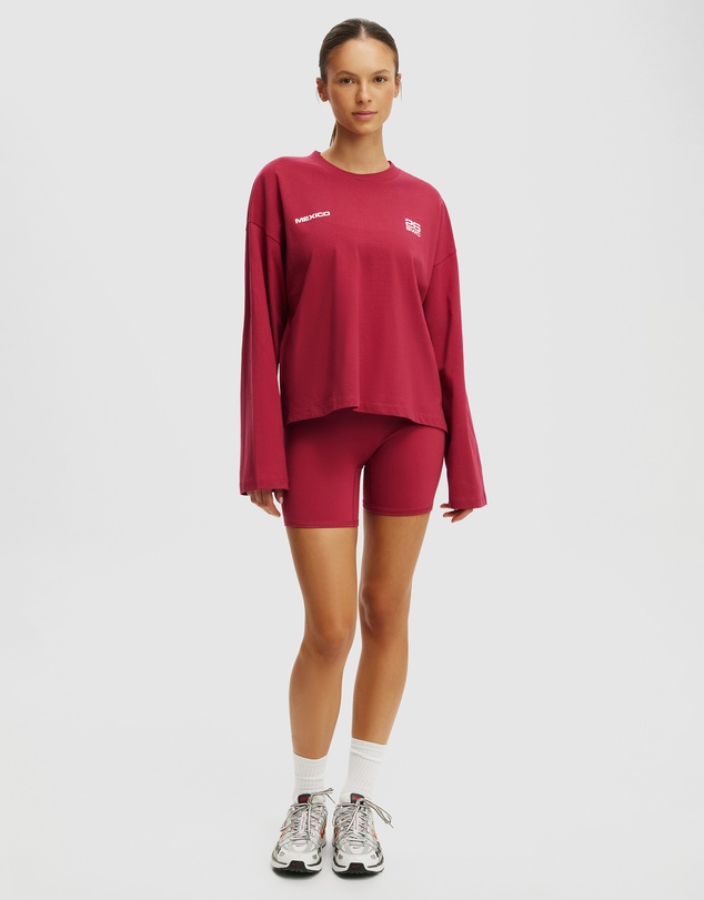 Cotton On Body Active - Long Sleeve Graphic Crew Tee