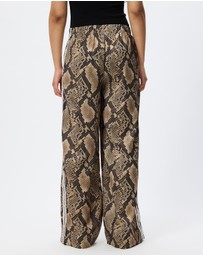 adidas Originals - Satin Snake Print Wide Leg Track Pants - ICONIC EXCLUSIVE