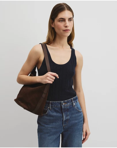 Country Road - Organically Grown Cotton Blend Cable Knit Tank
