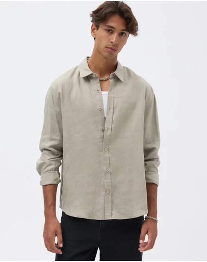 AERE - Euro Resort Linen LS Shirt