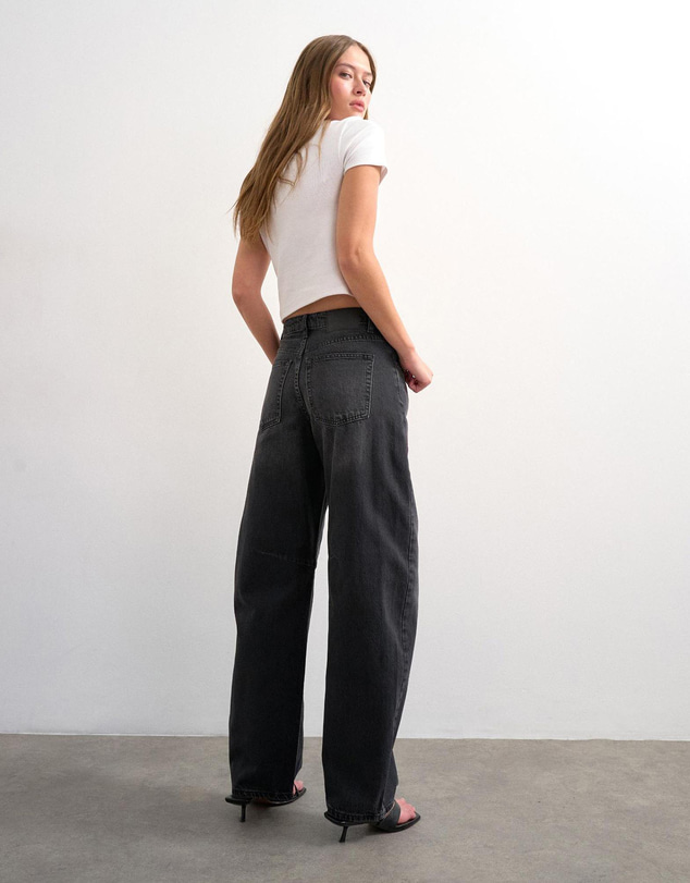 TOPSHOP - Barrel High Rise Denim Jeans
