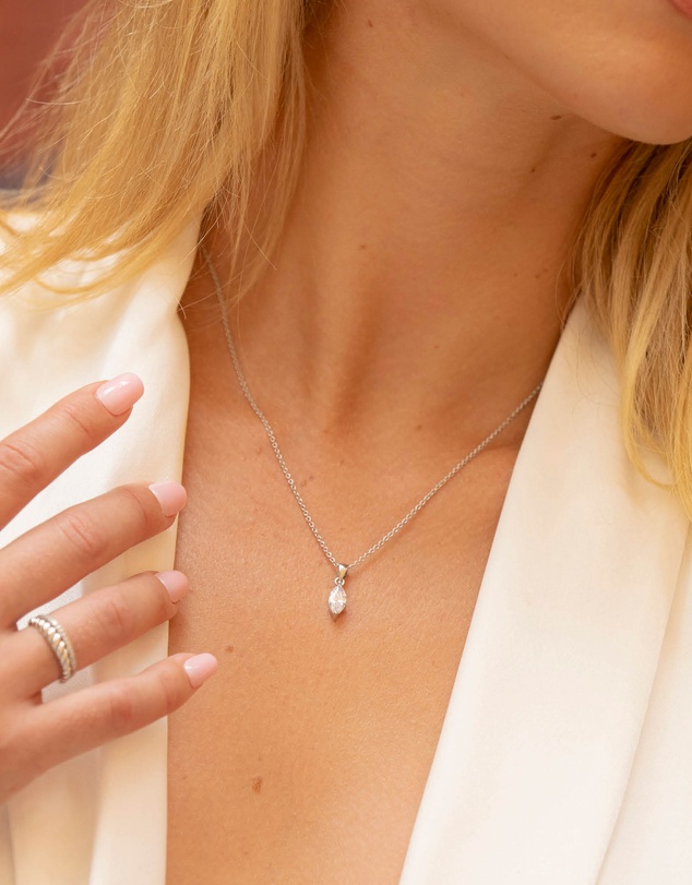 Mestige - Luna Marquise Set - Silver Plated