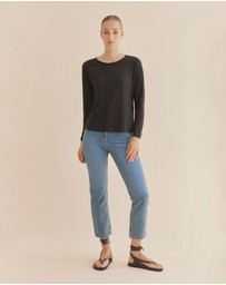 Amelius - Priya Long Sleeve Linen Jersey Top