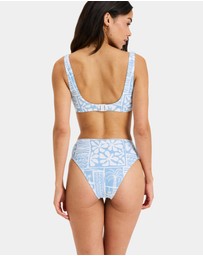 Roxy - Womens Wave Mid Waist Bikini Bottom