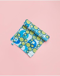 itti bitti - Travel Blanket - Seaweed with Azure