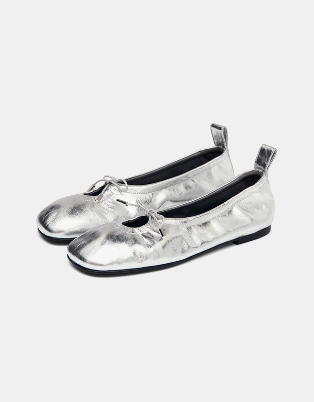 Alohas - Rosalind Shimmer Leather Ballet Flats - Women's