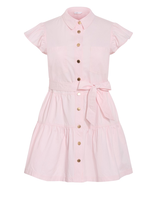 City Chic - Plus size Kelsie Cotton Mini Dress - heavenly pink
