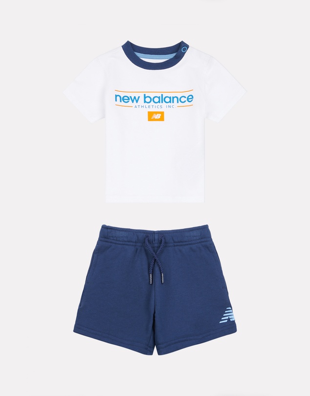 New Balance - Linear Athletics Tee & French Terry Short Set