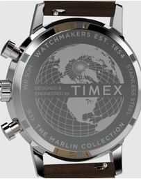 TIMEX - Marlin® Chronograph Tachymeter 40mm Leather Strap Watch