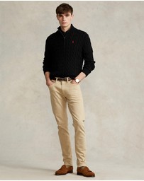 Polo Ralph Lauren - ICONIC EXCLUSIVE - Cable-Knit Cotton Quarter-Zip Sweater