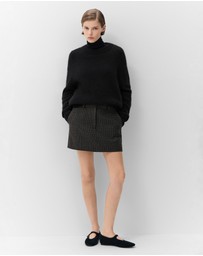UNISON - Check Tailored Mini Skirt