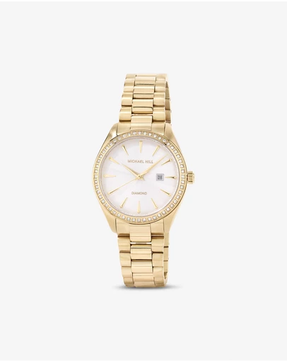 Michael Hill - Women's 0.60 Carat TW Diamond Bezel Watch in Gold Tone Stainless Steel
