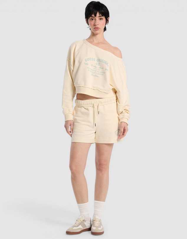 GUESS Originals - GUESS Originals Eco Boat Neck Distressed Sweatshirt