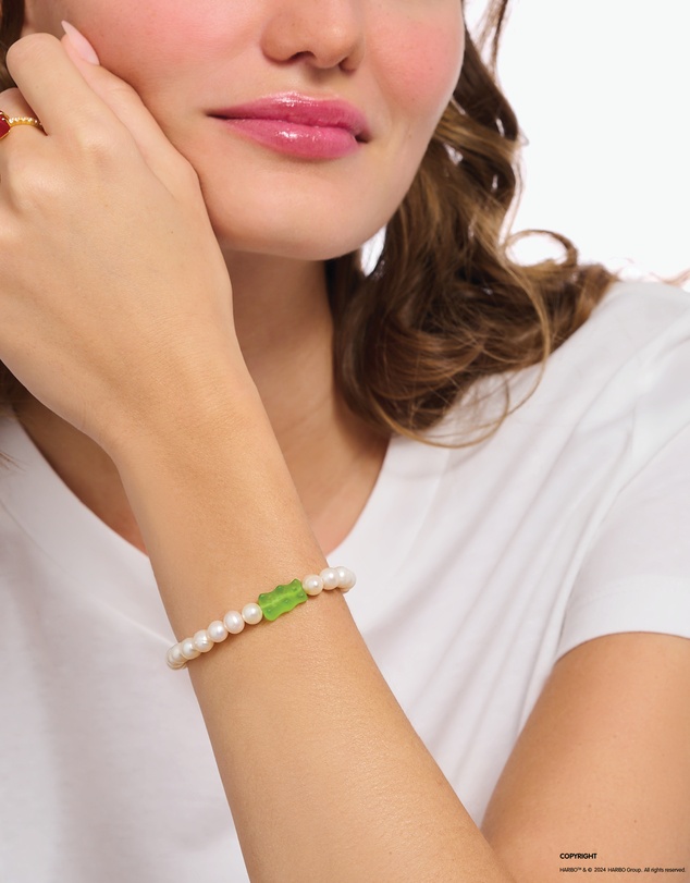 THOMAS SABO - Pearl bracelet with Green HARIBO Goldbear