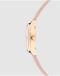 Ted Baker - Coolly Rose Gold-Tone Pink Embossed Leather Watch