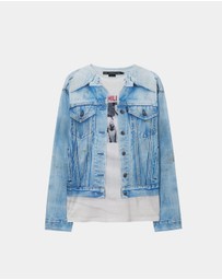 Andersson Bell - Denim Jacketed Trompe-LOeil L/S T-Shirt - Unisex