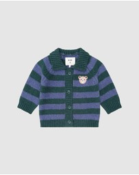 Huxbaby - Classic Stripe Collar Knit Cardigan - Babies