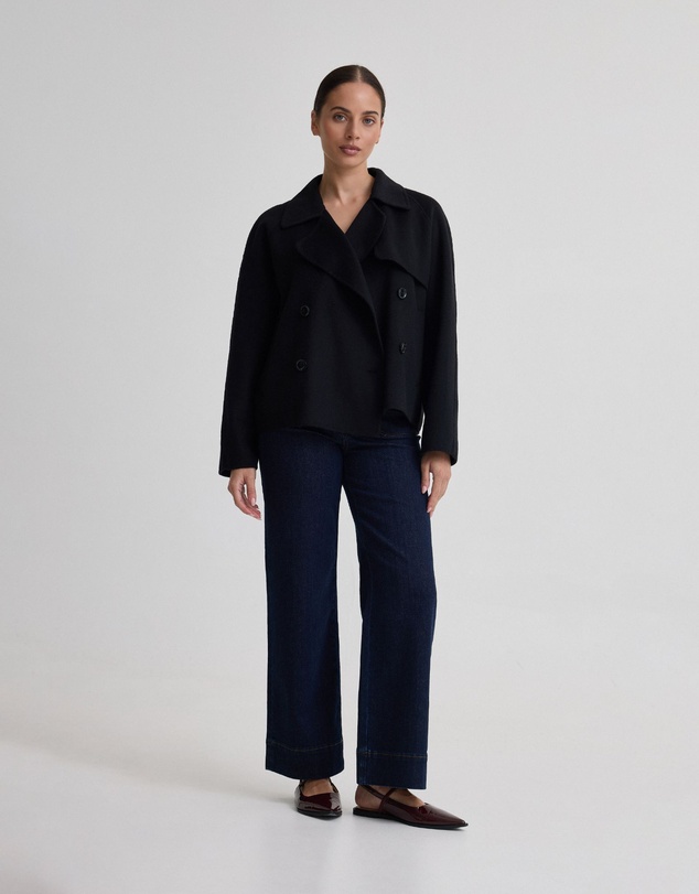 Oxford - Daisy Wool Crop Trench Jacket