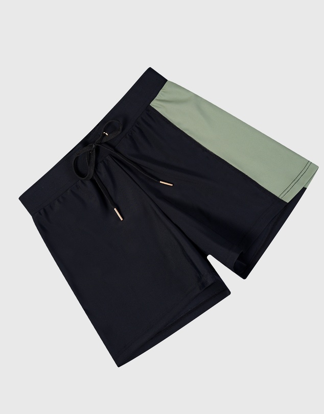 Aqua Blu Kids - Building Blocks Black Lycra Swim Shorts - Teens