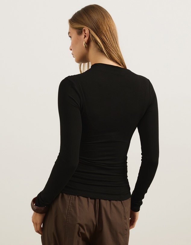 Atmos&Here - Poppy Asymmetrical Draped Jersey Top