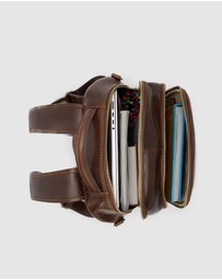 Republic of Florence - The Belfast Brown Laptop Backpack