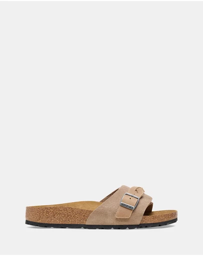 Birkenstock - Oita Braided Taupe Suede Leather Narrow - Unisex