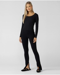 Lorna Jane - Train Warmer Long Sleeve Rib Top