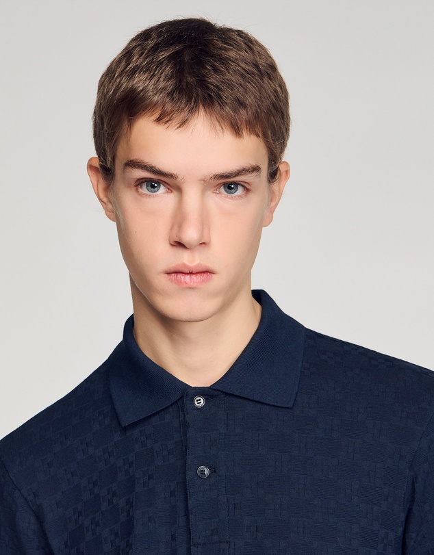 Sandro - Jersey Cross Polo Shirt