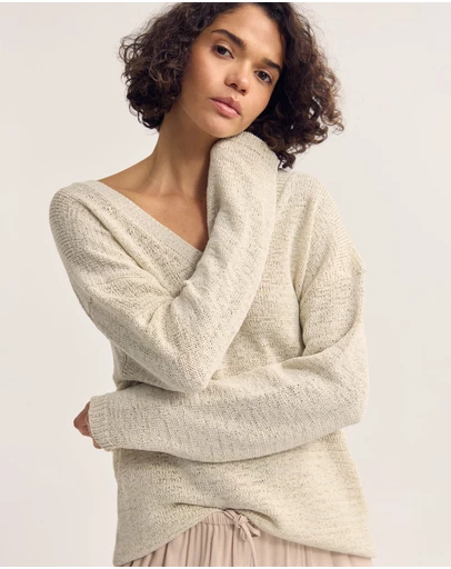 Oxford - Fleur Chunky V-Neck Knit