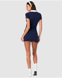 EDIKTED - Polo Contrast Mini Dress