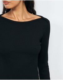 AERE - Sara Long Sleeve Rib Top
