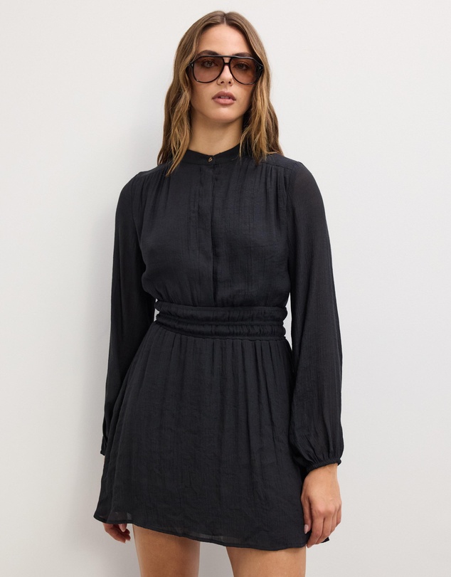 The Fated - Della Long Sleeve Gathered Mini Dress