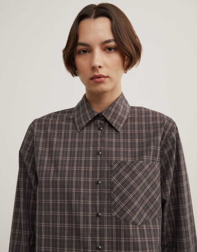 Witchery - Check Shoulder Pad Shirt