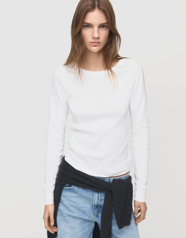 M.N.G - Long Sleeve Cotton T-Shirt