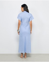 AERE - Evelina Linen Midi Dress