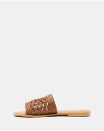 Just Because - Kannada Leather Flat Sandals