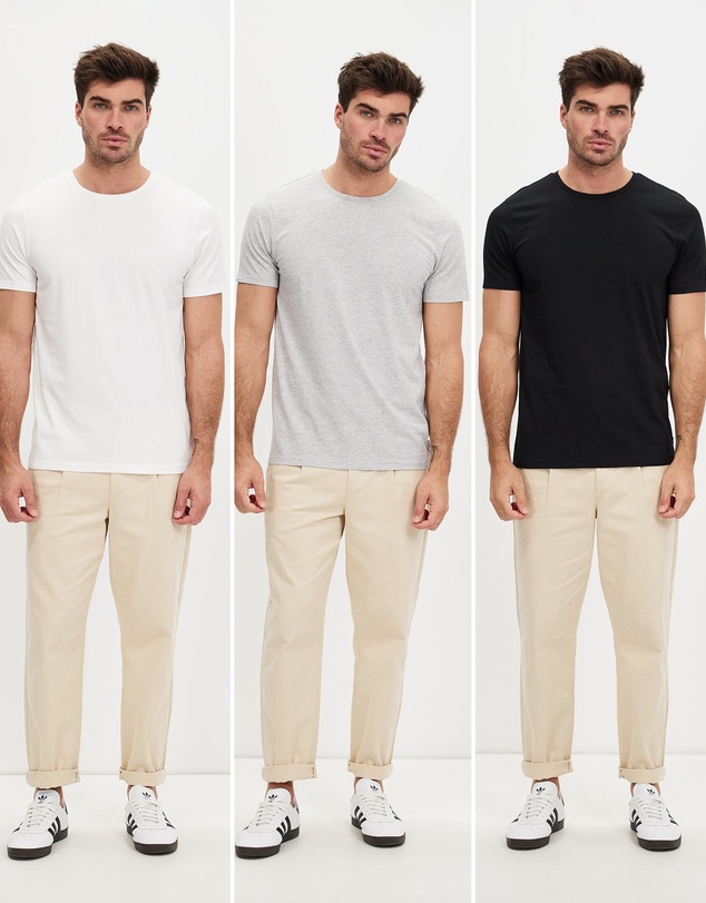 Staple Superior - Organic Basic Slim Fit Tee 3-Pack
