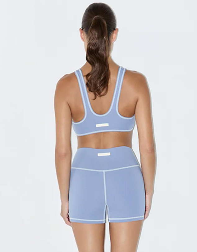 Zulu & Zephyr - Contrast-Trim Scoop Crop Top Sports Bra